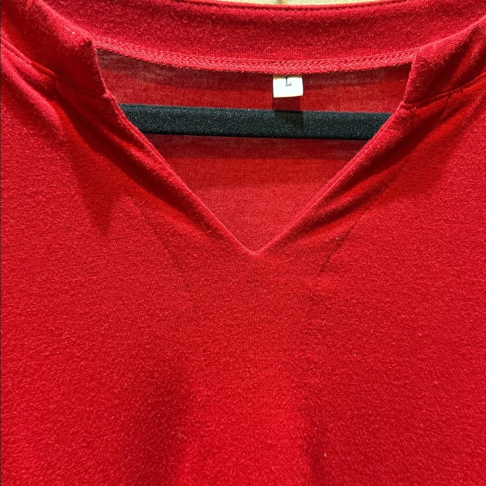 Source Unknown Red Ruffle Sleeve Mini Dress - Picture 5 of 12
